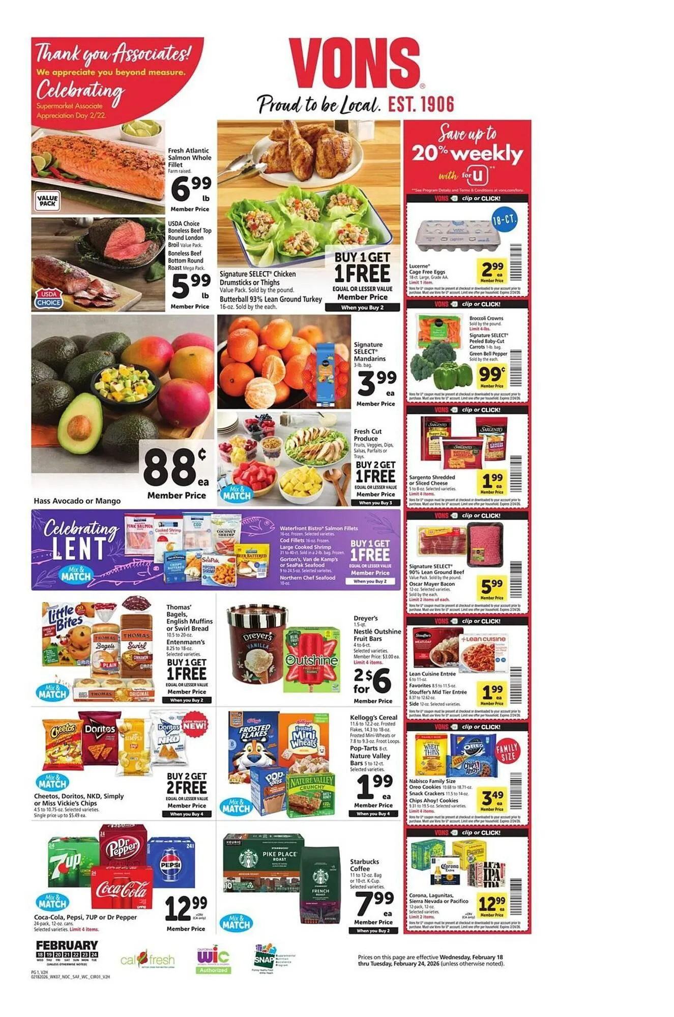 Vons weekly ad - 1