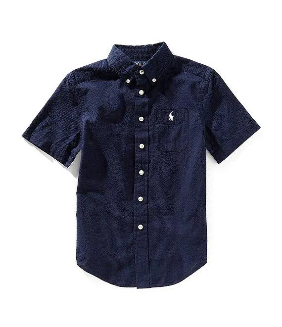 Little Boys 2T-7 Short-Sleeve Seersucker Shirt