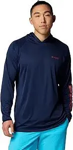 Columbia Men's Terminal Tackle Sun Hoodie, Moisture Wicking