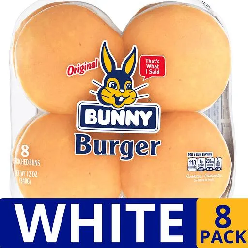 Bunny Hamburger Buns, Original 8 ea