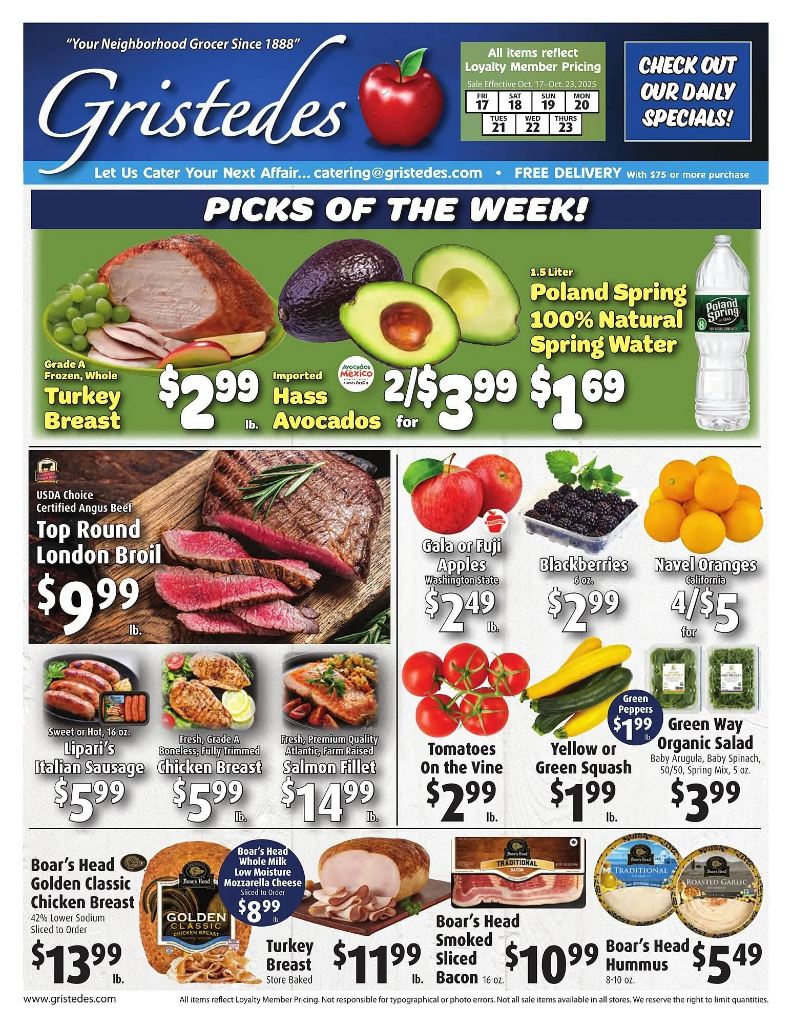 Weekly ad Gristedes circular from October 17 to October 23 2025 - Page 1
