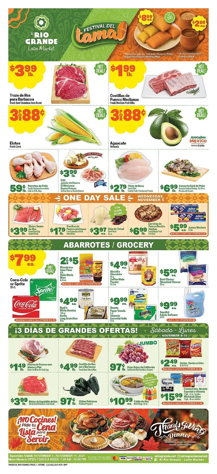 Weekly ad El Rio Grande weekly ad from November 5 to November 11 2025 - Page 1