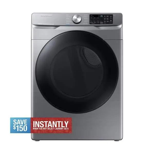 7.5 cu. ft. Smart Gas Dryer with Steam Sanitize+ in Platinum