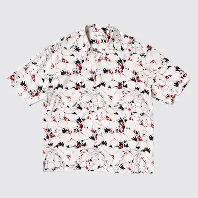 Open Collar Short Sleeve Shirt