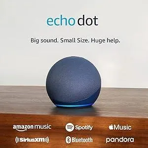 Amazon Echo Dot (newest model), Vibrant sounding Alexa speaker, Great for bedrooms, dining rooms and offices, Deep Sea Blue