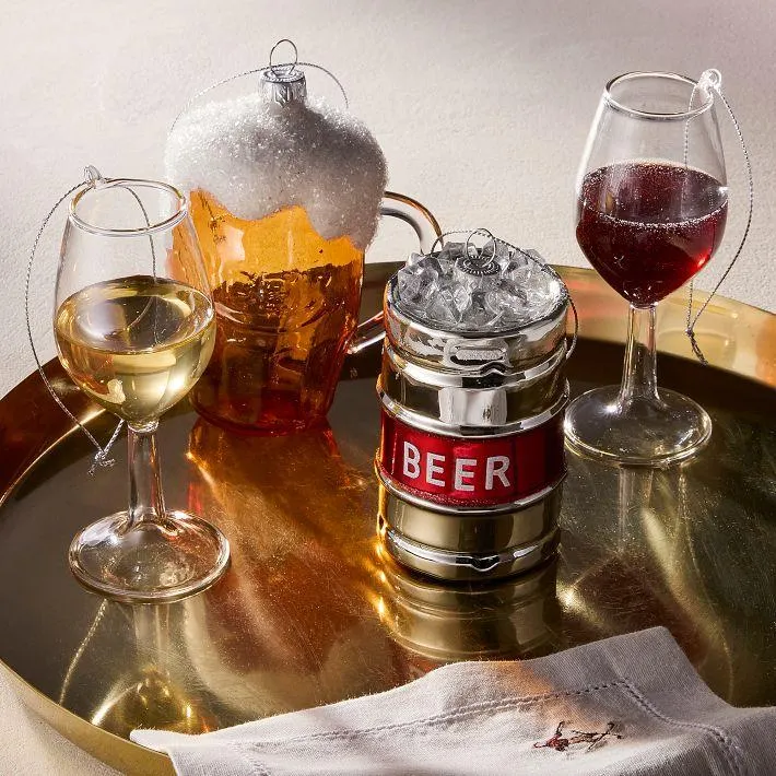 Beer & Wine Glass Ornaments