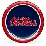 Ole Miss Rebels NCAA Round Paper Plates, 10", 85 ct.