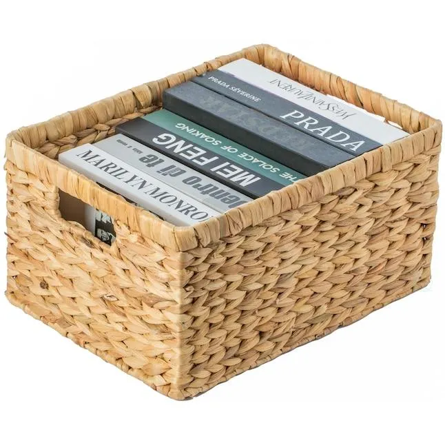 Vintiquewise ( 15.1-in W x 7.9-in H x 11-in D ) Brown Wicker Stackable Basket