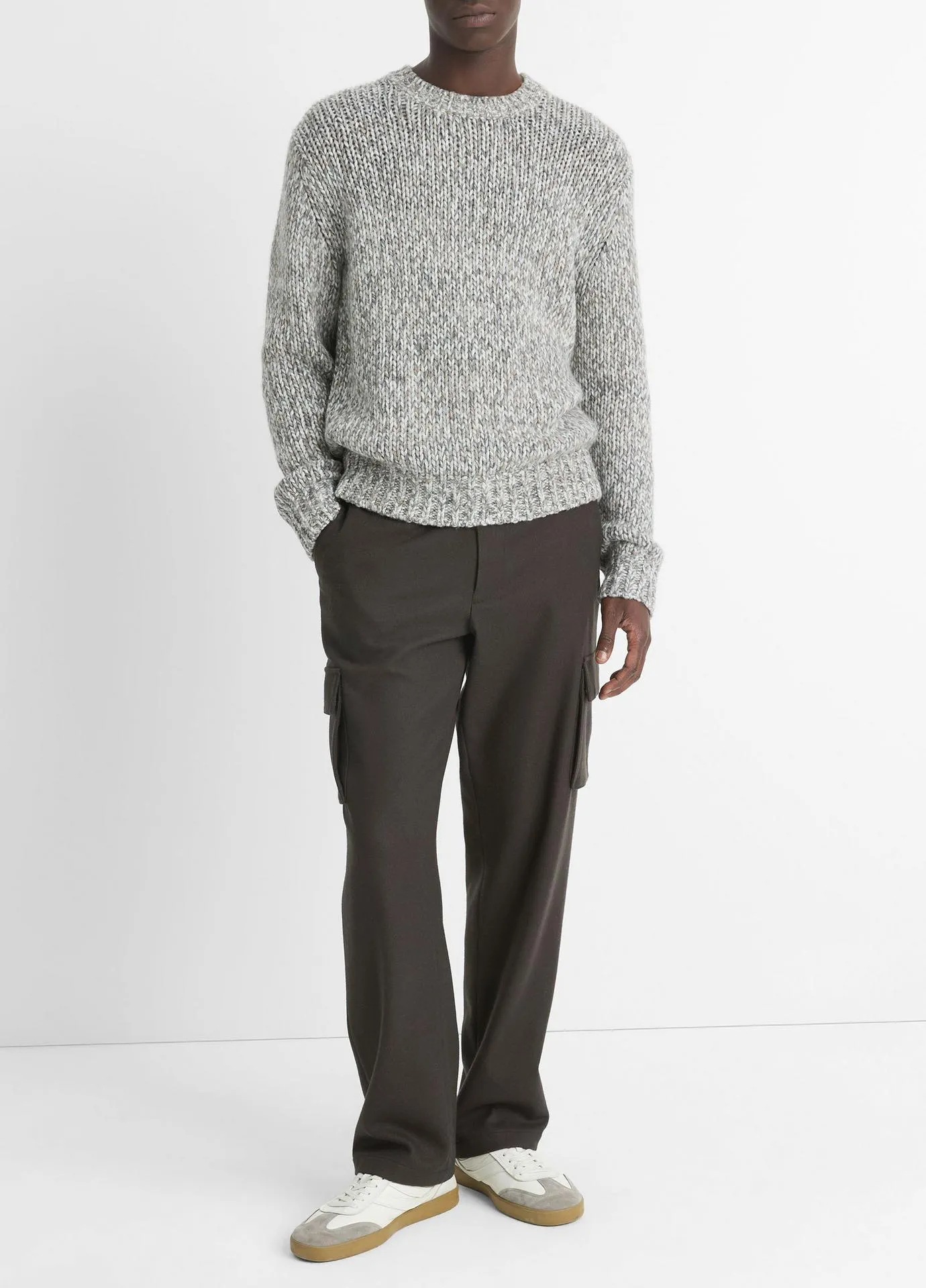 Homespun Marled Crew Neck Sweater
