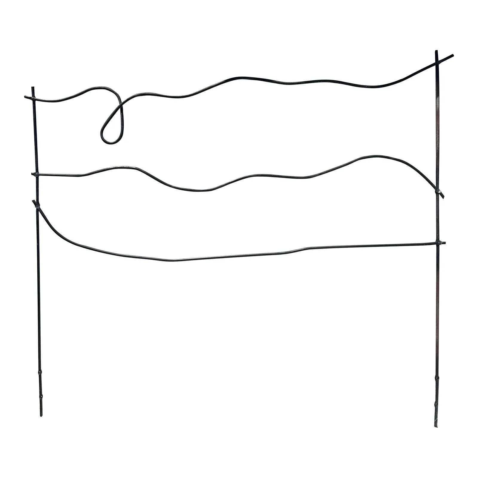 Hand Forged Iron One of a Kind Abstract King Headboard