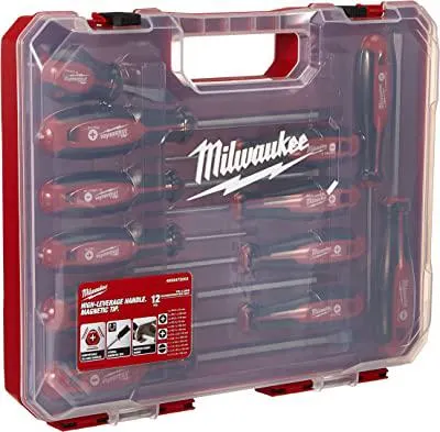 Milwaukee Set of 12 Tri-Lobe Screwdrivers 4932472003,Red