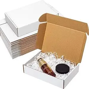 Shipping Boxes 9x6x2" 60 Pack - White Corrugated Cardboard Mailing Box for Small Business - Literature Mailer Packaging Supplies