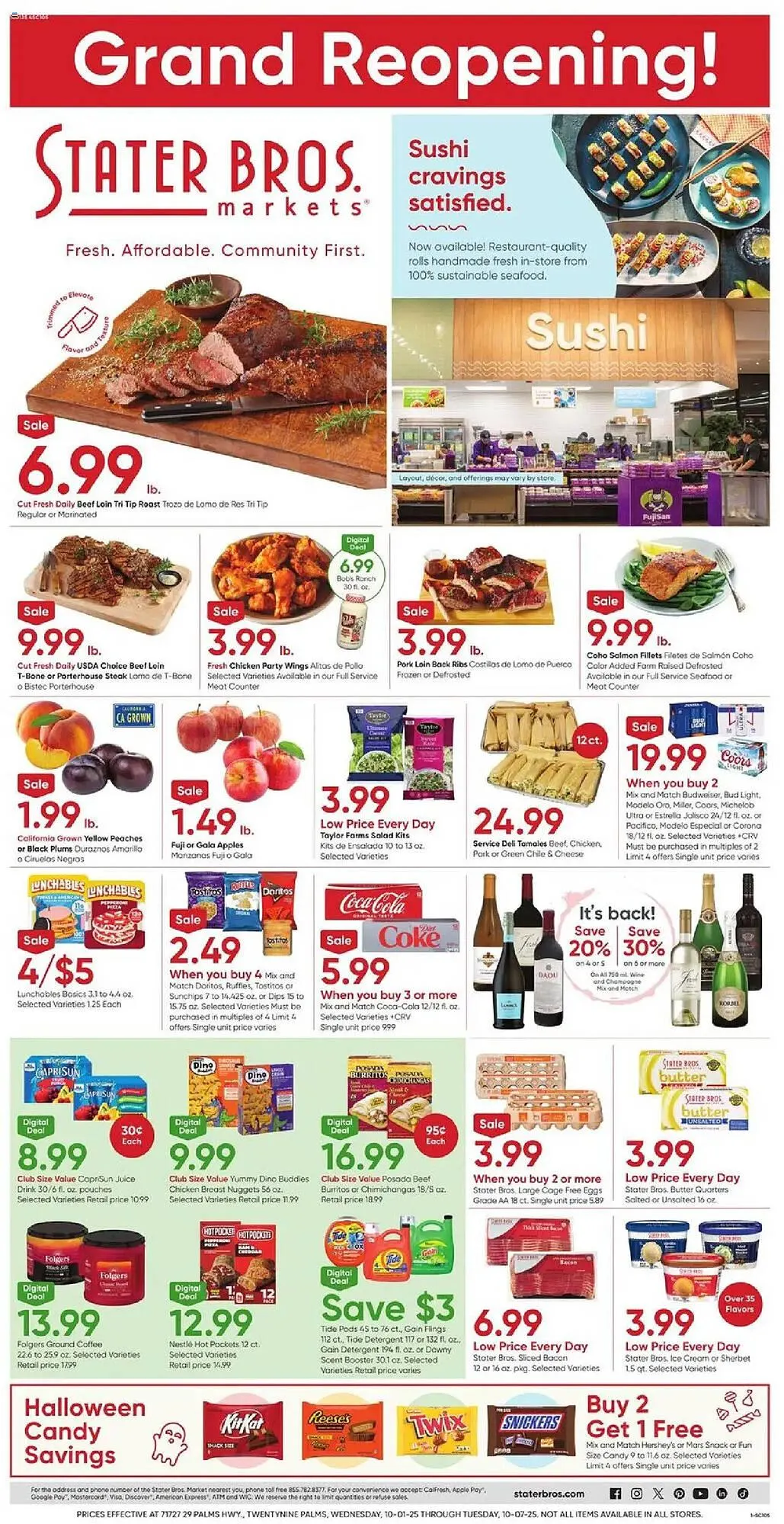 Weekly ad Stater Bros weekly ad from October 1 to October 7 2025 - Page 1