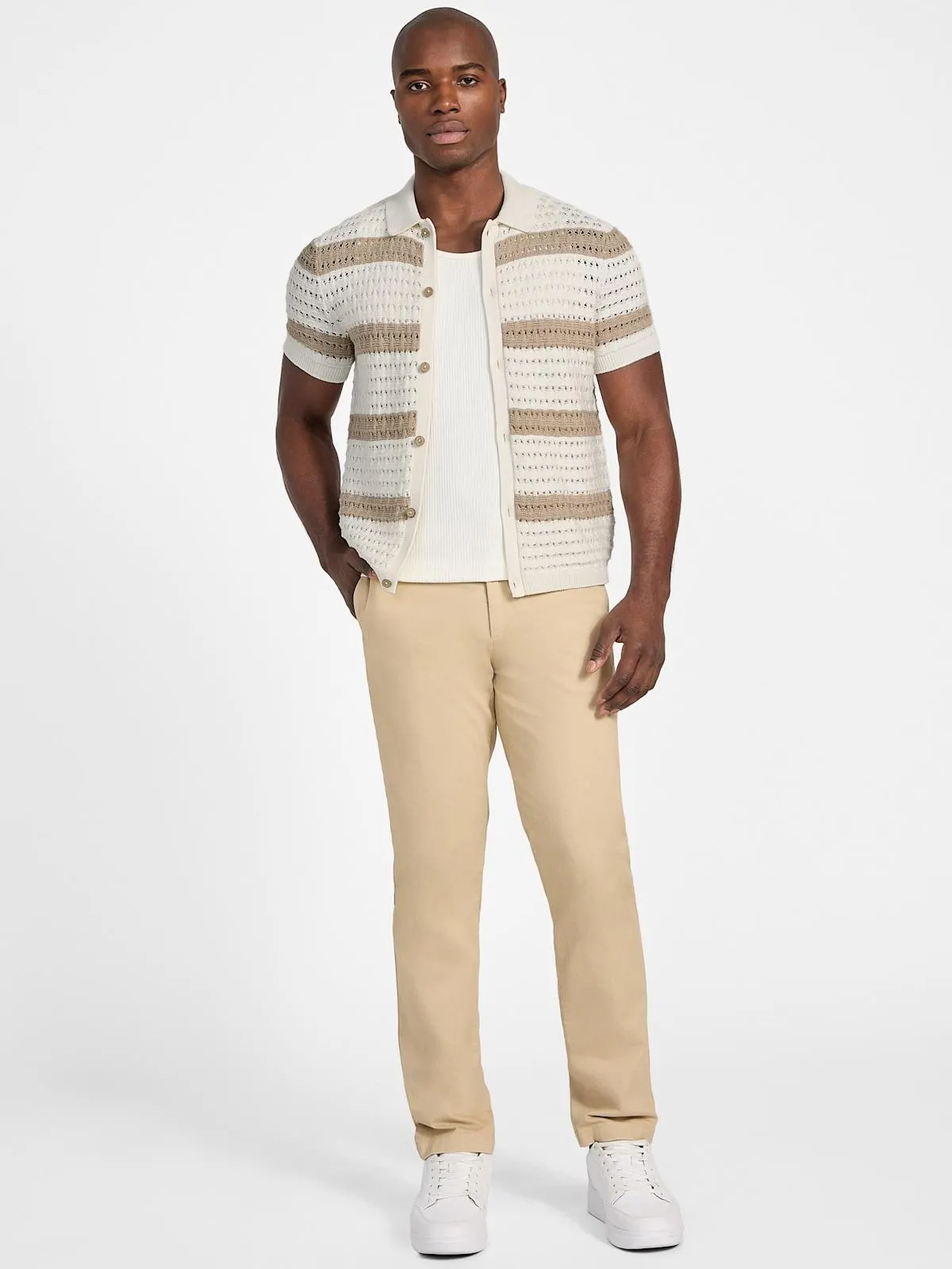 Eco Joshua Striped Crochet Shirt
