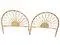 French Headboards in Bamboo and Rattan, 1960s, Set of 2