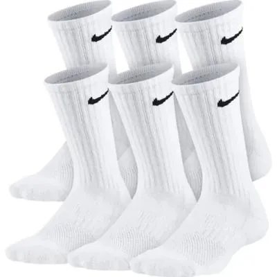 Kids' Nike Performance Cushioned Training 6 Pack Crew Socks