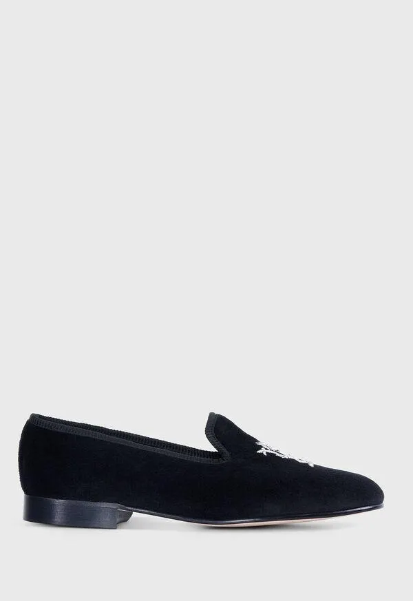 Travis Velvet Lion Slip-on