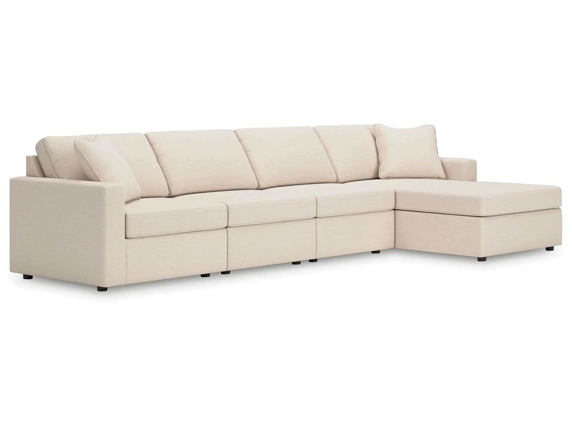 Modmax 4-Piece Modular Next-Gen Nuvella™ Performance Fabric Sectional with Chaise