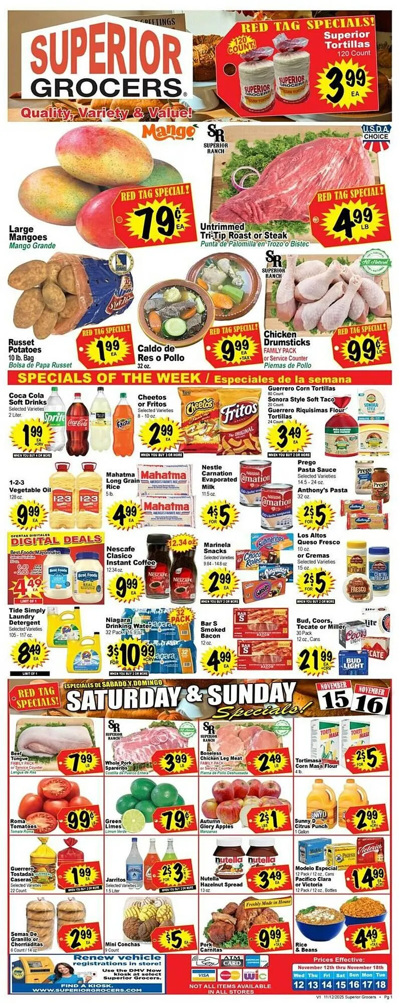 Weekly ad Superior Grocers weekly ad from November 12 to November 18 2025 - Page 1
