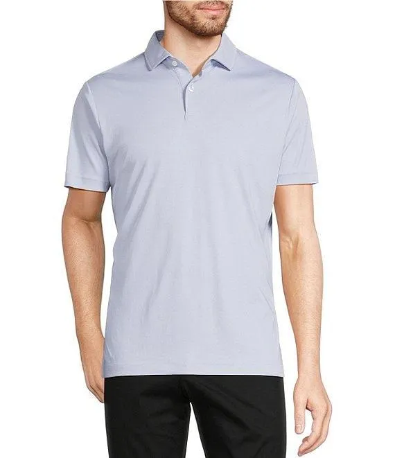 Liquid Luxury Slim Fit Solid Interlock Short Sleeve Polo Shirt