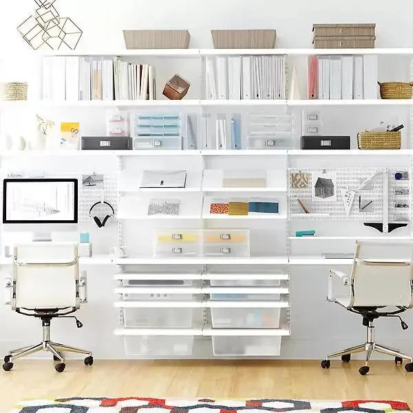 White Elfa Décor Office