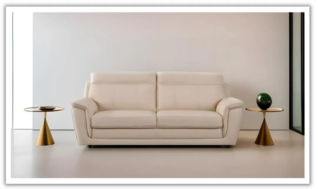 Gio Italia Eloise 2-Seater Tufted Leather Traditional Sofa