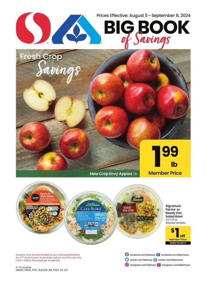 Weekly ad Albertsons - Portland - BBS from August 5 to September 8 2024 - Page 1