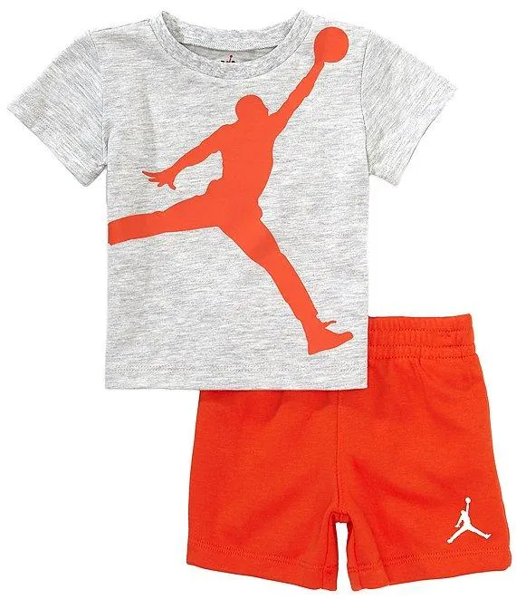 Baby Boys Short-Sleeve Jumbo Jumpman Graphic Tee & Matching Shorts Set