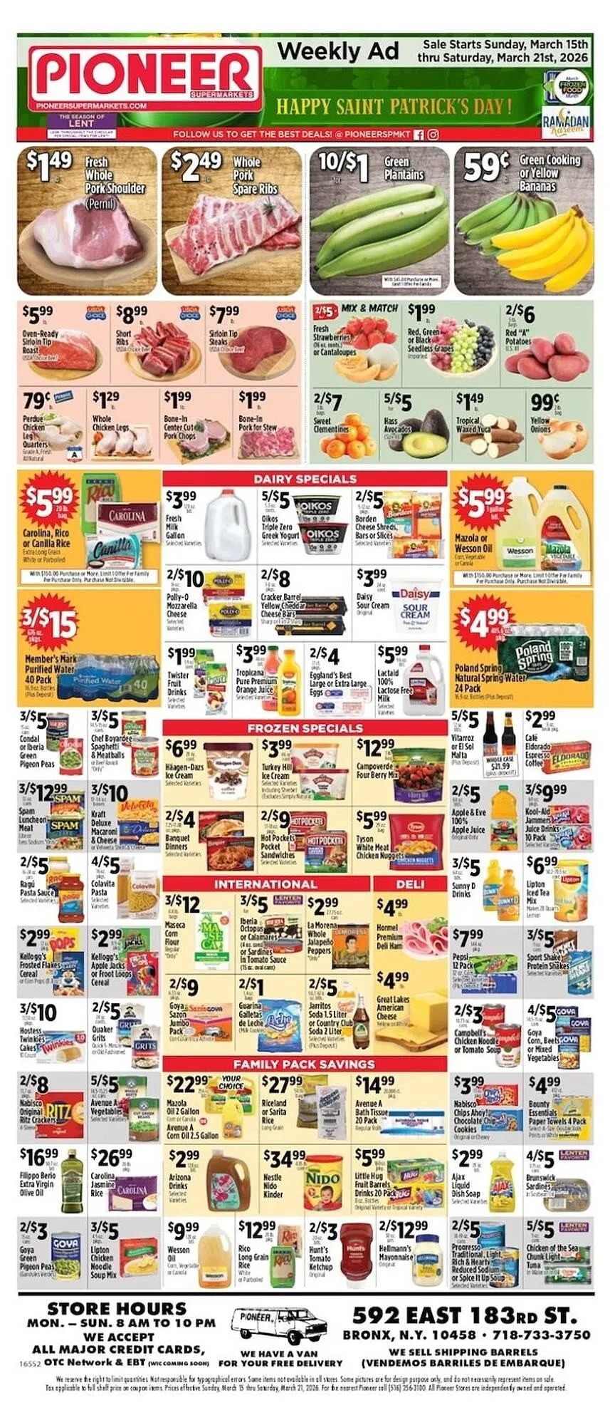 Weekly ad Pioneer Supermarkets weekly ad from March 15 to March 21 2026 - Page 1