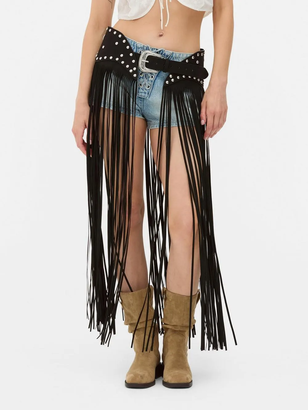 Rita Ora Long Fringe Belt