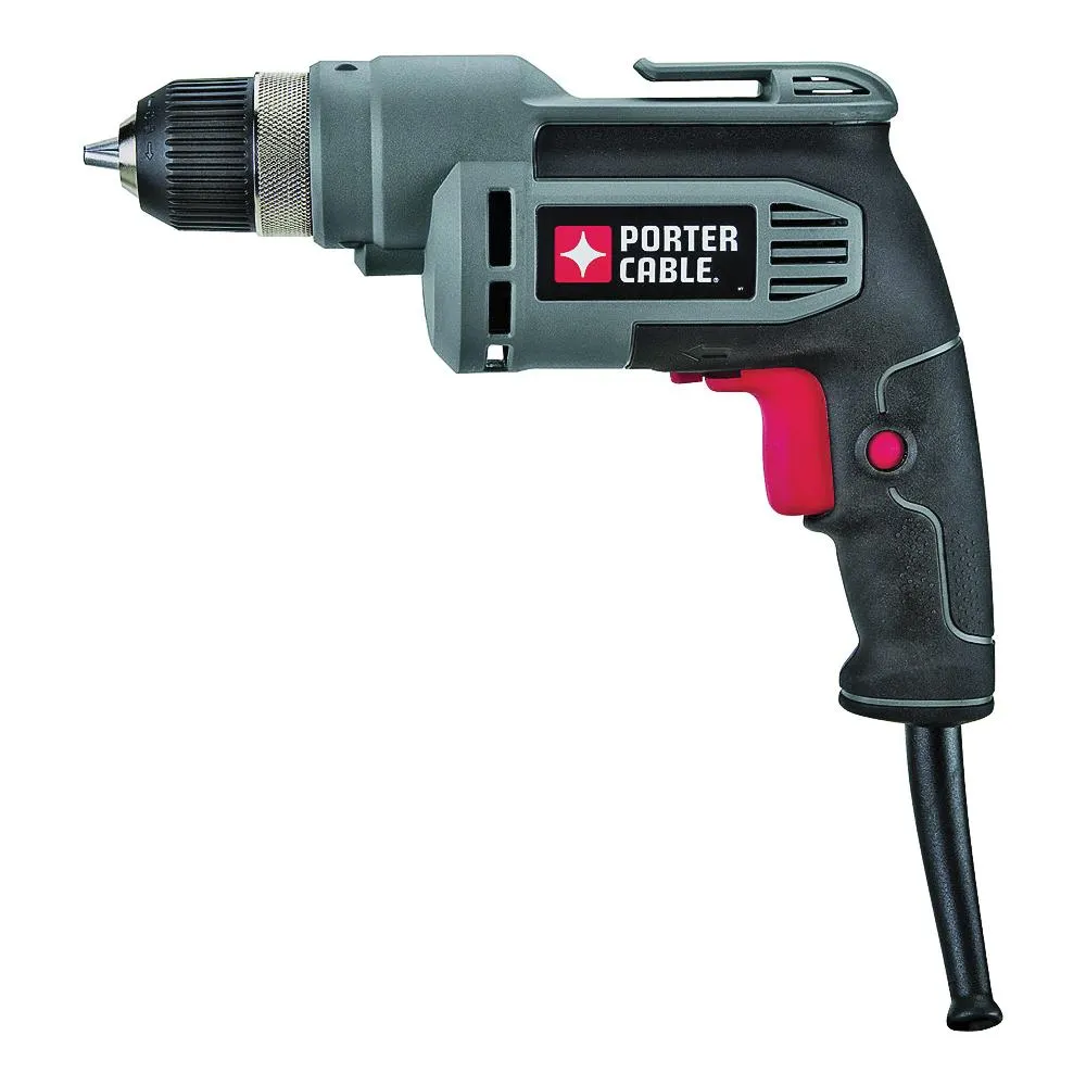 PC600D Electric Drill, 6.5 A, 3/8 in Chuck, Keyless Chuck, 6 ft L Cord