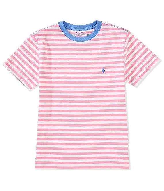 Big Boys Short Sleeve Striped Jersey T-Shirt