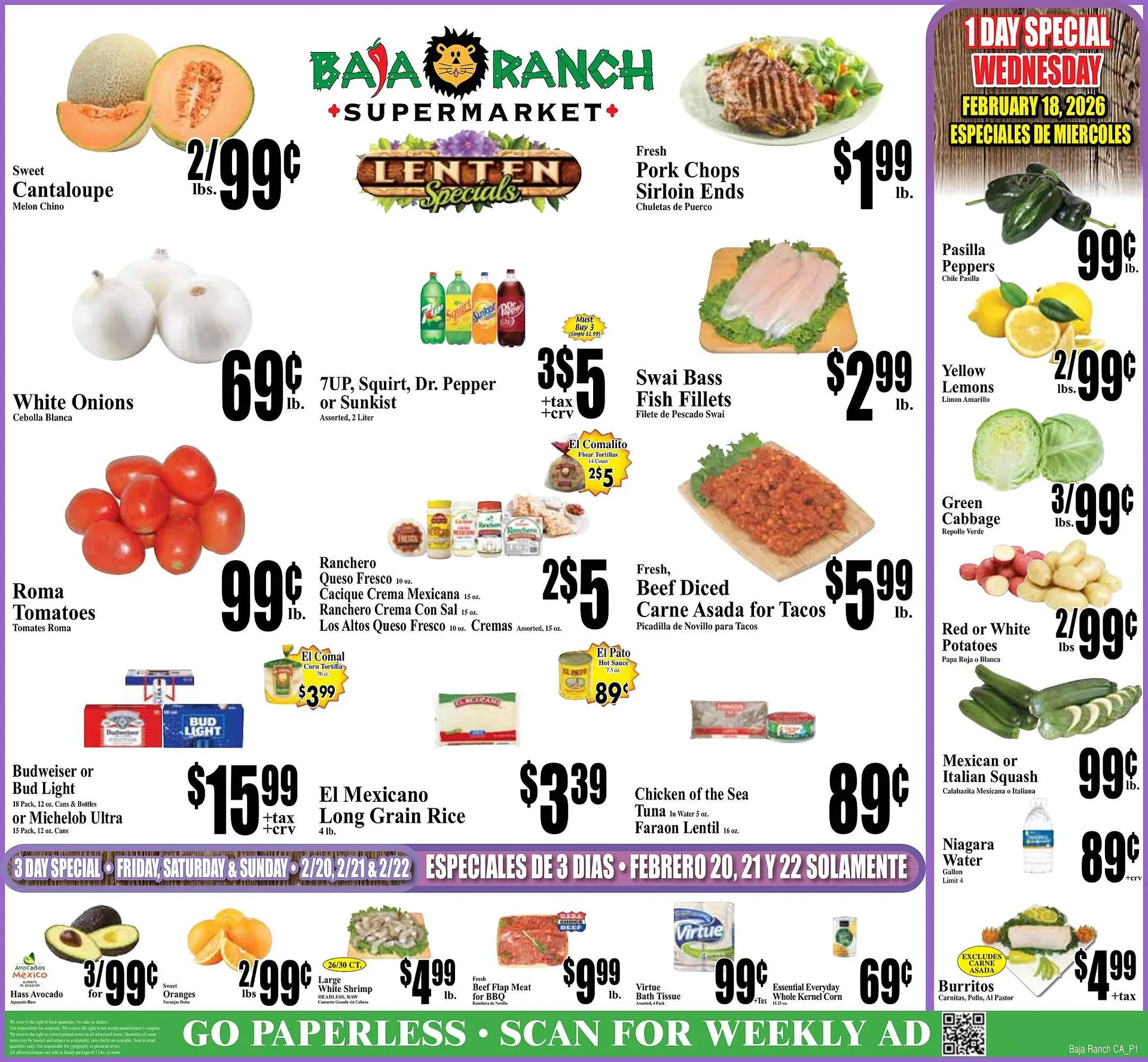 Weekly ad Baja Ranch weekly ad from February 18 to February 24 2026 - Page 1