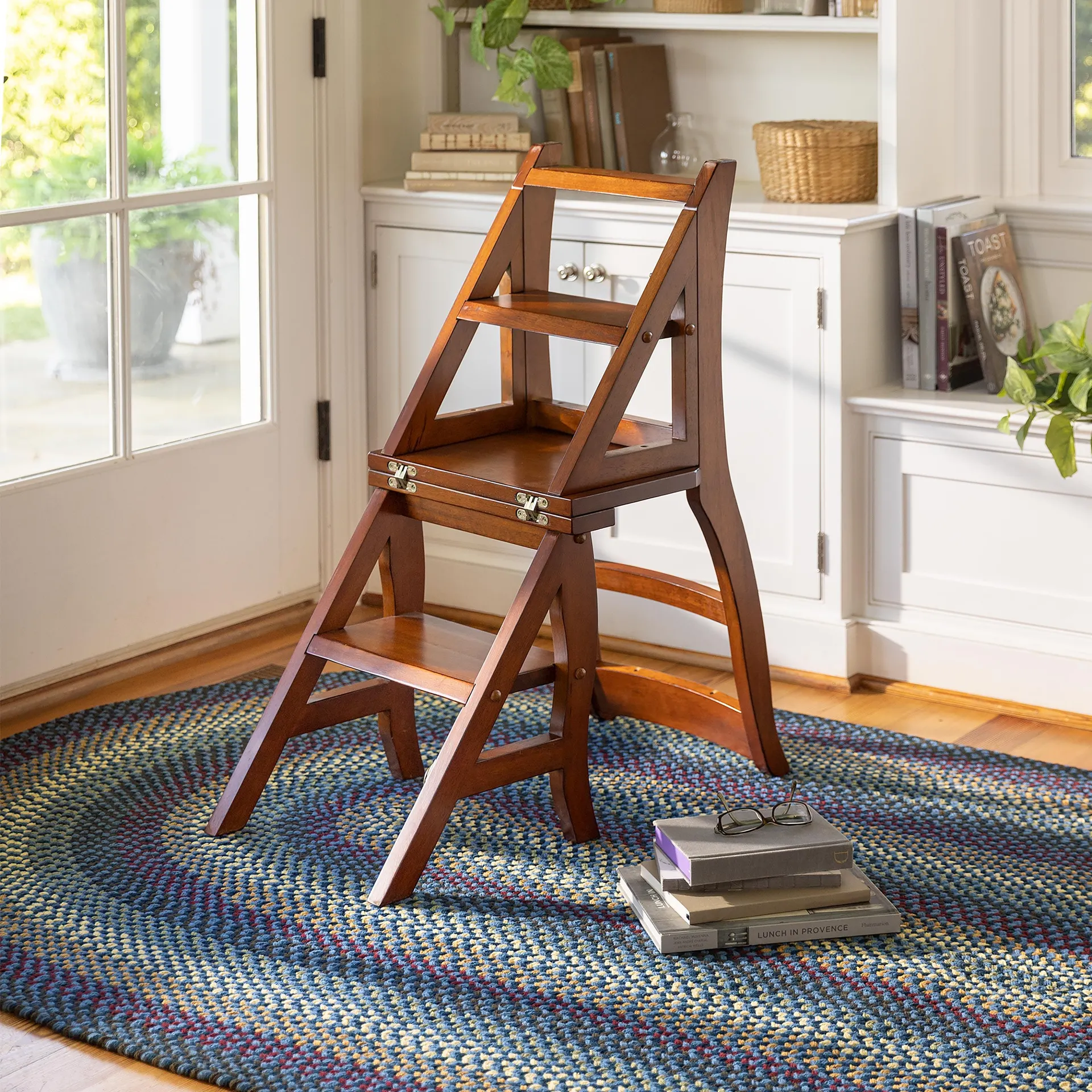 Reproduction Parawood Ben Franklin Convertible Ladder Chair