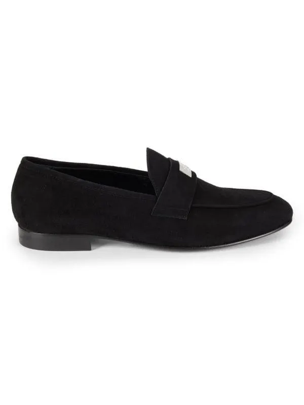 Logo Suede Loafers