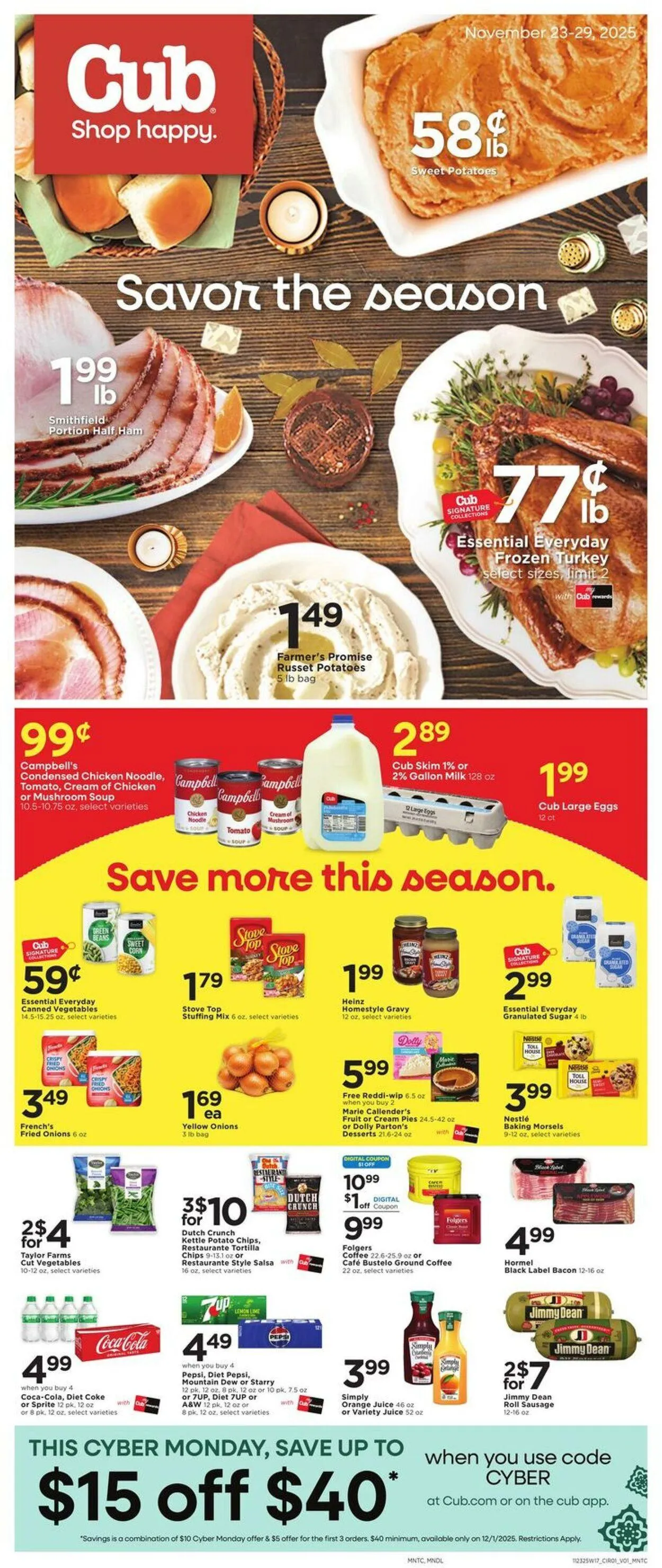 Weekly ad Cub Foods Current weekly ad from November 23 to November 29 2025 - Page 1