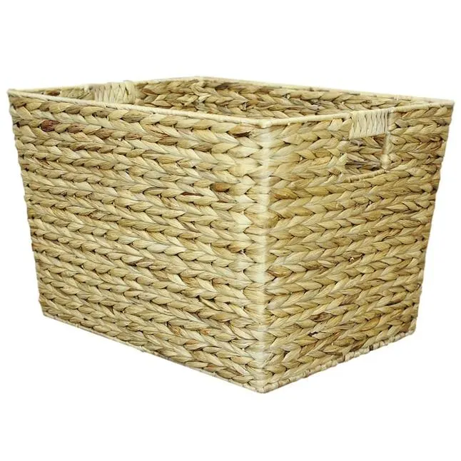 allen + roth ( 18-in W x 12-in H x 14.25-in D ) Natural Water hyacinth Stackable Basket