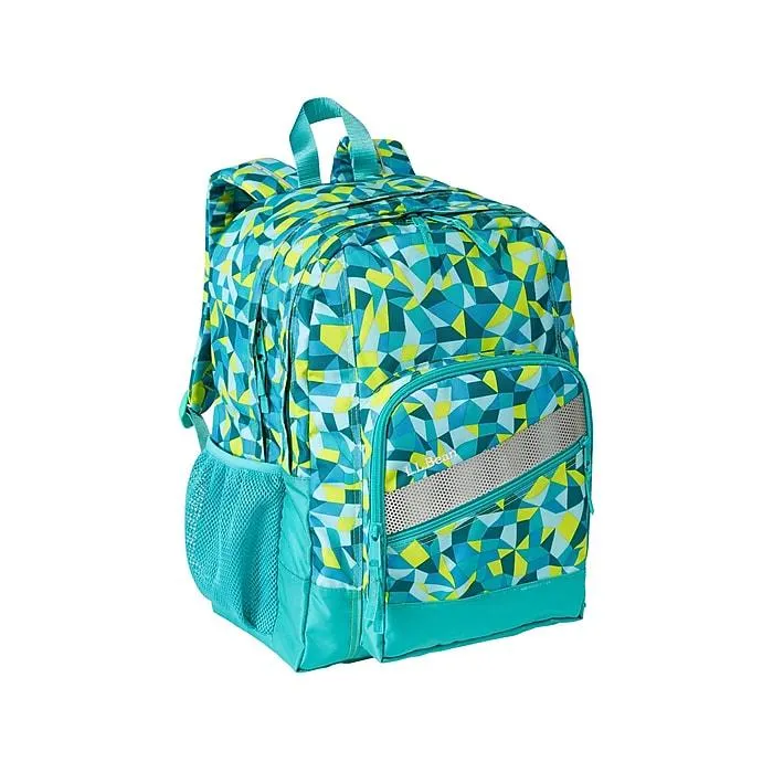 L.L.Bean Deluxe Book Pack Citron Geo Kids' Laptop Backpack,