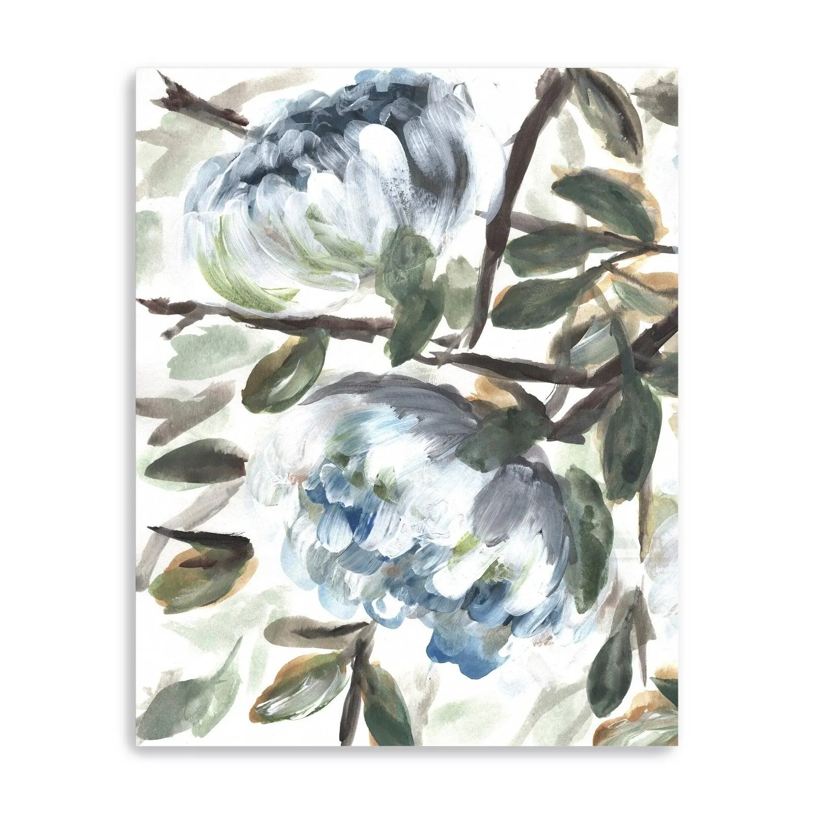 Farmhouse Blue Bush I Canvas Giclee Wall Art