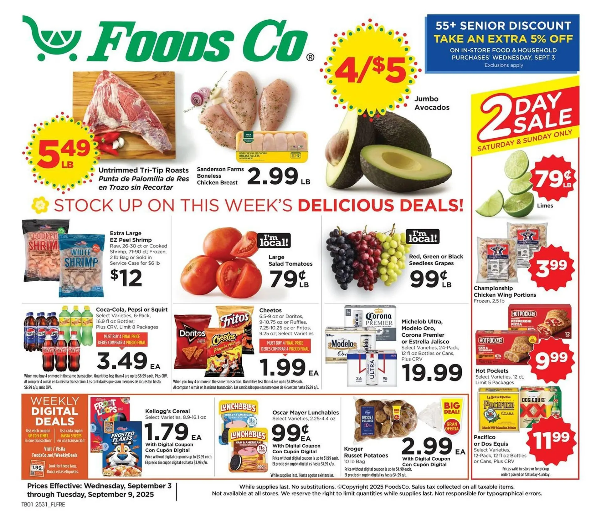 Weekly ad Foods Co weekly ad from September 3 to September 9 2025 - Page 1