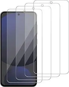 4 Pack Glass Screen Protector Compatible for Samsung Galaxy S24 FE [9H Hardness]-HD Screen Tempered Glass, SM-S721 Scratch Resistant,Easy Install [Case Friendly]
