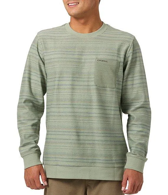 Bavaro Long Sleeve Striped French Terry Sweatshirt