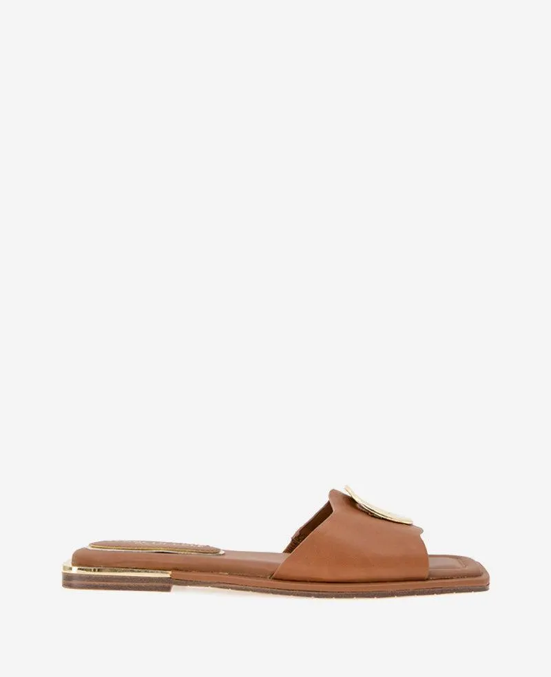 Asher Leather Metal Ring Sandal