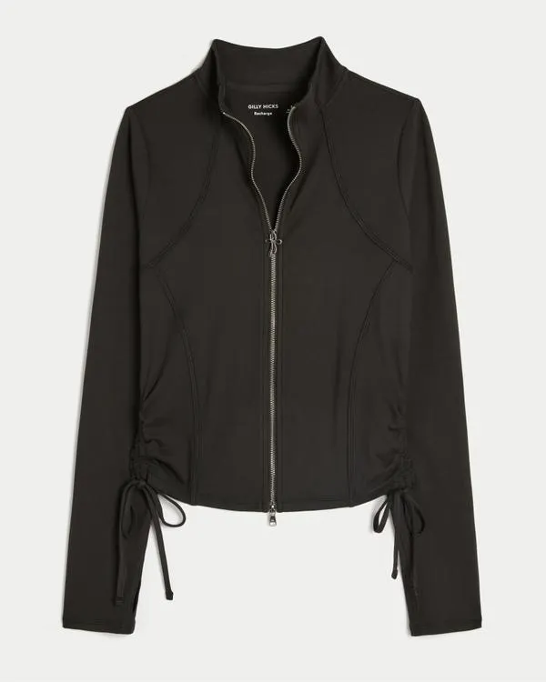 Gilly Hicks Active Recharge Side-Tie Zip-Up Jacket