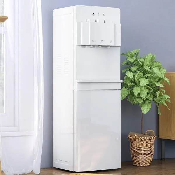 Biwave Bottom Loading Water Cooler Dispenser, Anti-Scalding Design, Self Clean, Child Safety Lock - 12"D x 13"W x 38"H