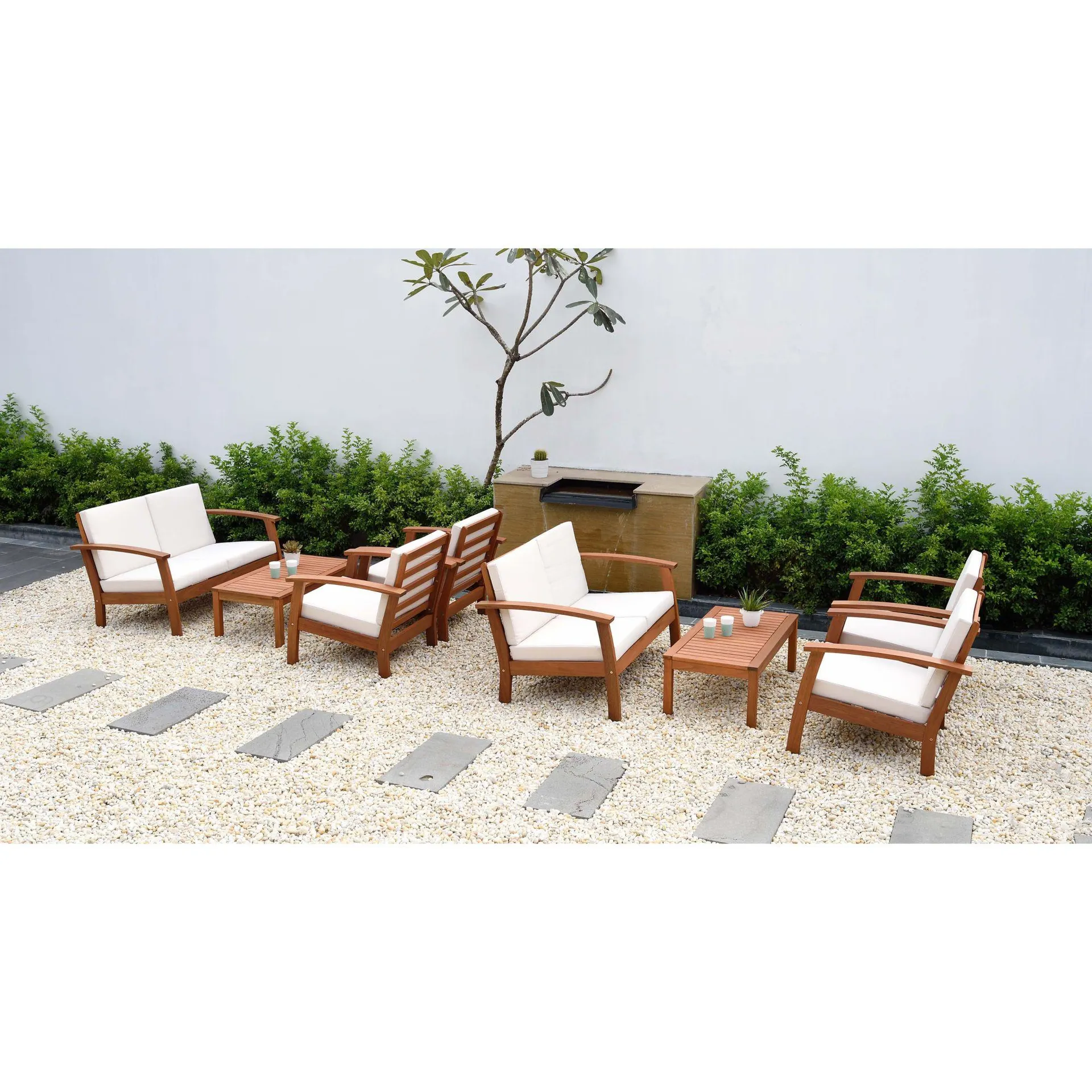 Amazonia 8-Pc. Outdoor Patio Seating Set - Brown