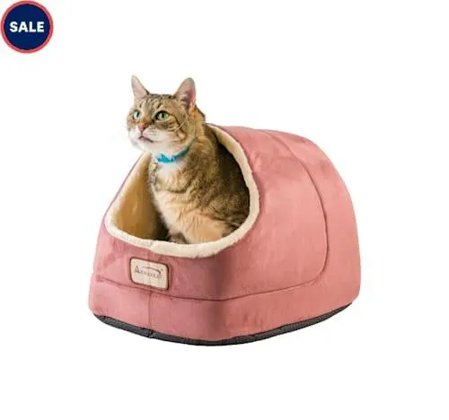 Armarkat Cave Cat Bed in Indian Red, 18" L X 14" W