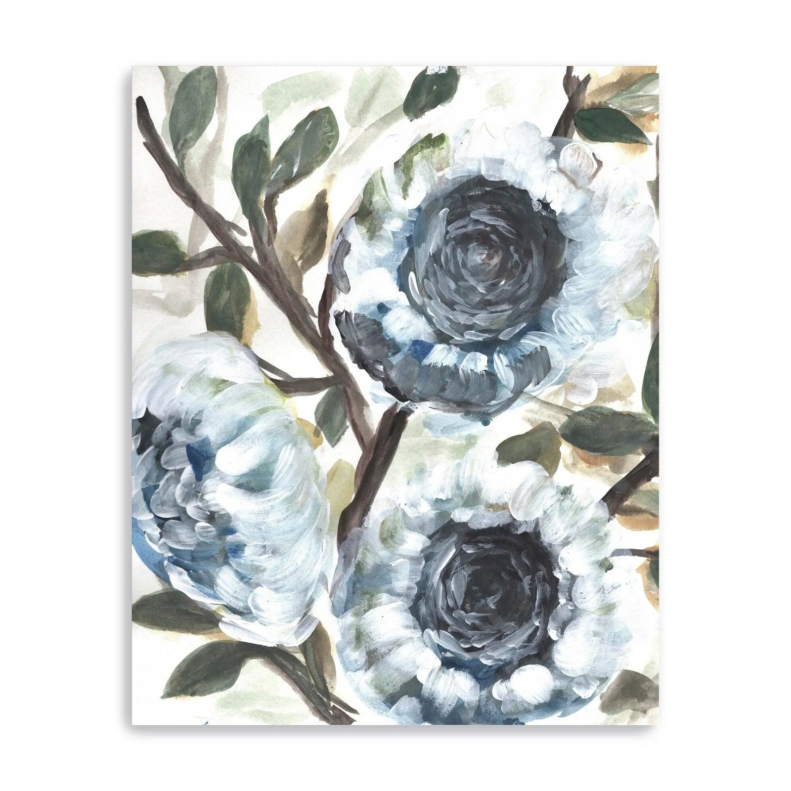 Farmhouse Blue Bush Ii Canvas Giclee Wall Art