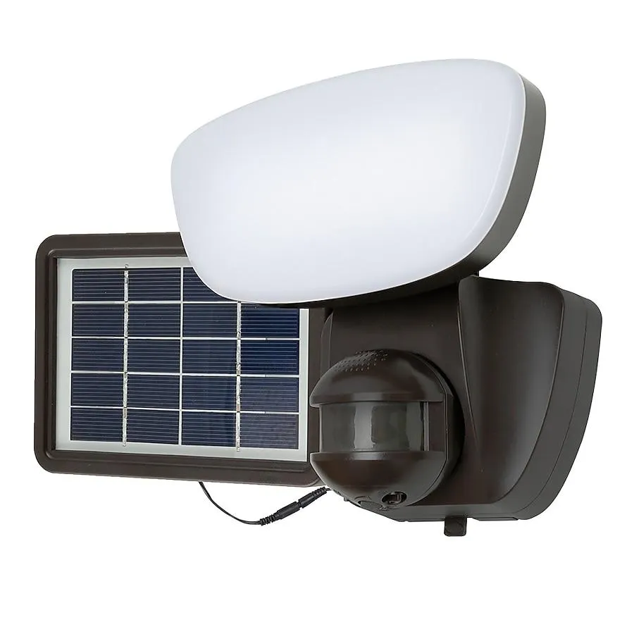 HALO SLFS Series 1000 -Lumens 20 -Watt Bronze Line voltage Bright White Solar LED Flood light Motion Sensor