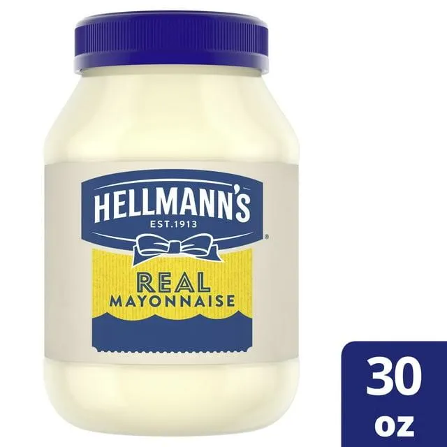 Hellmann's Real Mayonnaise Condiment Gluten Free, Made with Cage-Free Eggs, Condiments, 30 oz